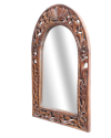 Brown Solid Wood Rajputana Jodhpuri Mirror